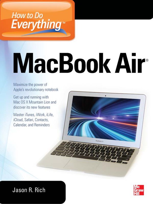 Title details for How to Do Everything MacBook Air by Jason R. Rich - Available